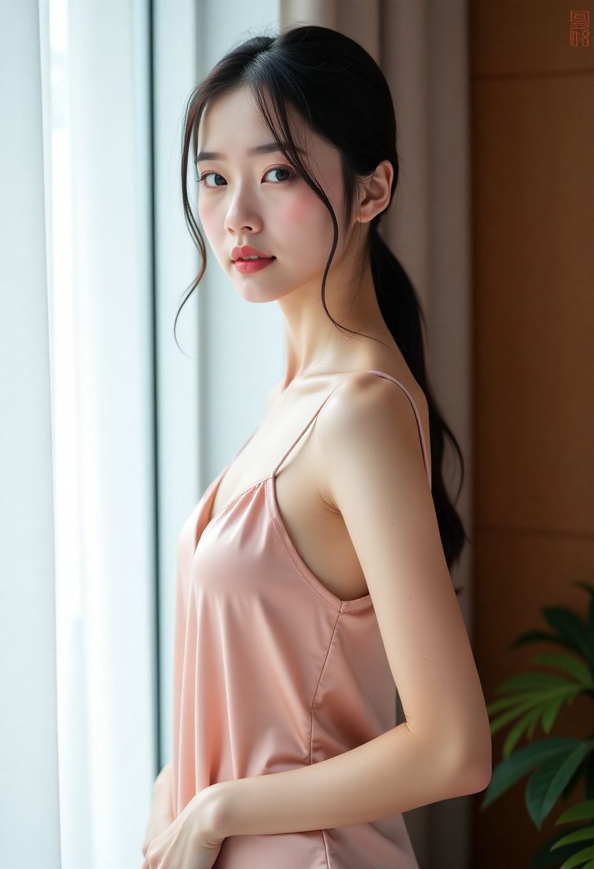 窗边的吉他与录音设备